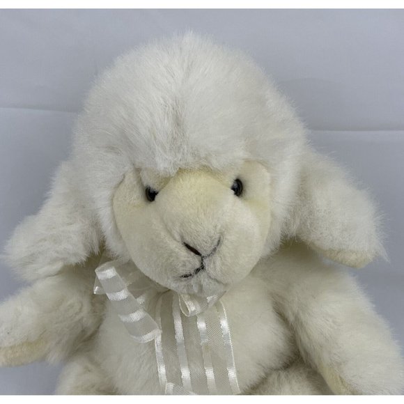 Russ Berries Fluffles Lamb Sheep Soft Bean Bag 12" Stuffed Animal Plush Cream - Picture 2 of 8